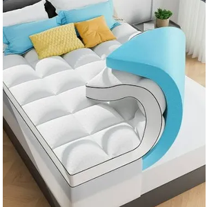 Dual Layer Memory Foam Mattress Topper - AprLeaf 3 Inch Pillow Top Mattress Topper, 2 Inch Cooling Gel Memory Foam and 1 Inch Pillow-Top Cover for Medium Support Relief Back Pain (Twin, White)