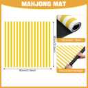 Drydiet Mahjong Mat for Table 31.5 x 31.5 Inch American Mahjong Mat with Carrying Bag, Non-Slip Noise Reduction Table Item for Family Poker Domino Board Game Night & Party Use(Yellow Striped)