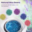 Wax Warmer Pot with 5 Bag Hard Wax Beads, Wax Kit Digital Hair Removal Waxing Kit for Women & Men, HotWax Melt Warmer Kit for Full Body, Legs, Face, Bikini,Sensitive skin, White