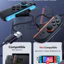4 x 2 in 1 Switch 2 Charger Cable Compatible with Nintendo Switch 2,NS2 Controller Dual Charger,8.2 Ft,Magnetic, Durable Nylon Plaiting, Joycon 2 Charger for Nintendo Switch 2 Cable