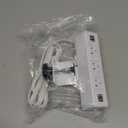 3 AC Outlet Desk Clamp Power Strip White, Desk Mount USB Charging Power Station, Removable Desktop Edge Power Center Plugs Output 125V/60HZ/12A/1500W, USB 5V/4A 6.56FT Cable