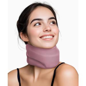 Neck Brace Cervical Collar - Neck Support Brace for Sleeping, Soft Foam Wraps Keep Vertebrae Stable and Aligned for Relief of Cervical Spine Pressure for Women & Men, (15.8-18.1 Inch) Pink