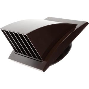 Vent Systems 4" Inch Brown Exhaust Vent Cover Dryer Vent Hood Louvered Dryer Cover Vent Hood Cap One-Directional Plastic Air Supply Grille Non Return Valve Outlet Cowl Air Vent Grille