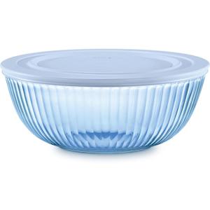 PYREX 4.5 Quart Bowl with Blue Lid, 1 EA