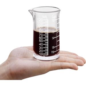 Ackers 4oz Etching Scale Glass Measuring Cup  Shot Glass with Ounce,Ml,Cups Markings for Kitchen & Bar