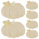 Fall Thanksgiving Pumpkin Placemats Set of 6 Fall Autumn Table Decorations Indoor Farmhouse Harvest Pumpkins Table Round Placemats for Party Kitchen Dinning (Pumpkin Placemats Set of 6)
