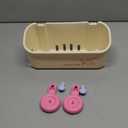 Bath Toy Storage - Wall Mounted Bath Toy Holder with Suction Cup, Quick Drain Large Capacity Bathtub Toy Storage for Bathroom (Pink)