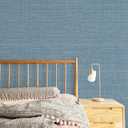 JiffDiff Grasscloth Wallpaper Peel and Stick Blue Grassweave Stick on Wallpaper Textured Self Adhesive Contact Paper 17.3"x118"