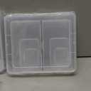 28 Pack Rectangular Mixed Sizes Clear Plastic Storage Containers Box with Hinged Lid for Beads and Other Small Craft Items