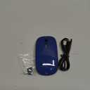 Wireless Bluetooth Mouse for Laptop, Rechargeable Mouse 2.4G USB Optical Wireless Mouse, LED Slim Dual Mode(Bluetooth 5.0 and 2.4G) Wireless for Laptop, PC, Mac OS, Android, Windows(Dark Blue)