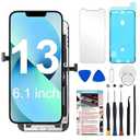 Fixerman for iPhone 13 Screen Replacement 6.1 inch (A2482, A2631, A2633, A2634, A2635), 3D Touch LCD Display Digitizer Frame Assembly with Repair Tools