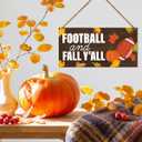 Football Wood Sign Decor, Fall Wall Decor for Home Porch Autumn Front Door Hanging Sign Decorations, Football & Fall Y'all