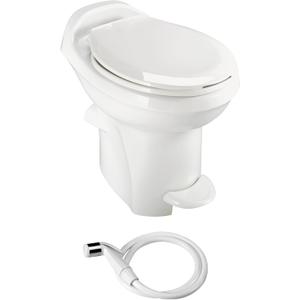 Aqua-Magic Style Plus RV Toilet with Hand Sprayer / High Profile / White - Thetford 34431