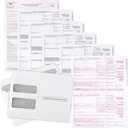 1099 NEC Forms 2024, 5 Part Laser Tax Forms Kit, with SelfSeal Envelopes 15 Pack of Federal/State Copy's, 1096's Great for QuickBooks and Accounting Software, 2024 1099-NEC, 15 Pack
