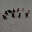 Mini Tudou 10 Pcs Farm Toy Set，Multicolor Cow Animal Figurines Cool Cake Topper & Exhibits for Ages 3 4 5 Boys&Girls