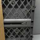 MYPET North States Paws Portable Pet Gate: 26-40" Wide. Pressure Mount. No Tools Needed. Made in USA, 23" Tall, Expandable, Durable Dog Gates for Doorways, Fieldstone Gray