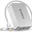 ORICO 10 Gigabit Ethernet Adapter, USB C to Ethernet Adapter, Only Compatible Thunderbolt 5/4/3/USB4, Multi-Rate Adaptive, Suitable for NAS/PC/Mac, Aluminum Housing with Cooling Fan 40Gbps Cable REA