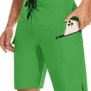 22" Men's Board Shorts Swimwear No Mesh Lining - Long Swim Trunks Surf Shorts Bathing Suit with Zipper Pocket UPF50+Size 38"