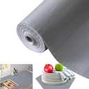 Beautysaid Shelf and Drawer Liner for Kitchen Cabinet, Non Adhesive Non Slip Shelf Paper Waterproof Washable Thickened for Dresser Pantry Shelve Bathroom Protector Liner(Gray,12 in x 30 FT)