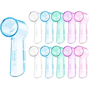 Toothbrush Covers Caps Compatible with Oral B, 10 Pack Toothbrush Head Travel Protector for Oral-B iO Series Electric Toothbrush (Blue, Clear, Pink, Puple, Green)
