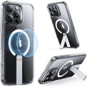 ESR for iPhone 16 Pro Case with Kickstand, Military-Grade Shockproof Protection, Magnetic Fully Adjustable Flickstand Phone Case, Compatible with MagSafe Accessories, Boost Series, Clear