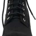 Soda Womens Second Lace Up Ankle Bootie Black  7.5