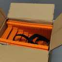 WELLUCK RV Sewer Hose Support 15FT, Blaze Orange RV Sewer Support with Adjustable Height Design, Secure Rubber Band and Carry Strap, Quick Setup and Collapse for Campers Travel Trailers and Motorhome