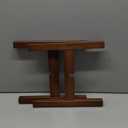 Natural Bamboo Plant Stand Indoor, Adjustable Plant Shelf Indoor Fits 8-12 Inch Pots, Mid Century Modern Decor to Refresh Your Space(Pot & Plant Not Included)