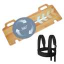 Slide Transfer Board with Turntable-Include Wheelchair Safety Belt, Safe and Effortless Assist for Seniors and Rehabilitation Users, Wheelchair to Bed/Toilet/Car/Chair, 29.5" x 12.1" x 0.8" (Rectangle)