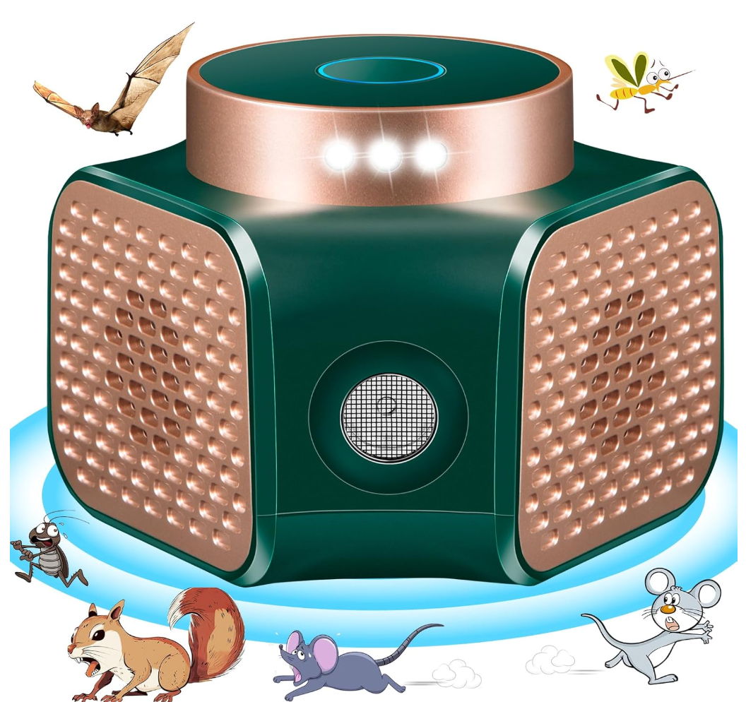 Upgraded Mouse Repellent Ultrasonic Plug in Mice Repellent Indoor Control for Rodent Rat Mouse Mice Squirrel 4 IN1 Electronic Repellent Devices for House Garage Basement Attic