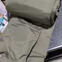 Elegear Double Sleeping Pad for Camping, 4.7" Ultra-Thick Camping Sleeping Pad 2 Person with Pillow Built-in Foot Pump, Portable Camping Sleeping Mat for Backpacking Hiking Tent (Army Green Full)