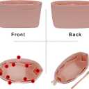 Purse Organizer Insert Felt Purse Insert Bag Organizers Multi Pockets Tote Bag in Bag for Women,Pink-L