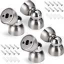 Sumnacon Powerful Magnetic Doorstop - 4 Pcs Stainless Steel Mini Door Stopper, Heavy Duty Magnetism Door Holder for Bedroom Bathroom Kitchen Home Office,Silver