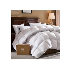 Pacific Coast Goose Feather Down Fiber Comforters King Size, Heavyweight Thickened Winter Duvet Insert, Ultra-Soft, Fluffy, Breathable, Hotel Luxury Bedding Comforters, 8 Tabs, 106"x90"