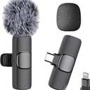 Professional Wireless Mini Microphone for iPhone, iPad, Android Phone, Cordless Omnidirectional Lavalier Lapel Mic, Plug-Play Microphone for Interview Video Podcast Vlog YouTube