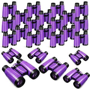 Libima 24 Pcs Binoculars Bulk Educational Compact Binoculars with Neck String Telescope for Learning Bird Watching Camping Hiking Travel Safaris Birthday Gifts(Purple)