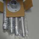 SZXIMU L Shaped Shower Curtain Rod, Adjustable [23.81"-53.15"] x [23.81"-53.15"] Corner Shower Curtain Rod 90 Degree for Bathroom, Bathtub, Clothing Store, Ceiling Support, Silver