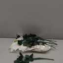 8 Pack 7 Heads Christmas Artificial Poinsettia Flowers Faux Bush Bouquets Silk Poinsettia Christmas Tree Ornaments Poinsettia Flower Arrangement for Xmas Holiday Decor(Golden Red)