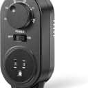 Adjustable Thermostat, Plug in Heating and Cooling Thermostat Controlled Outlet, Compatible with Portable AC, Fans and Space Heaters (1 Pack,Black)