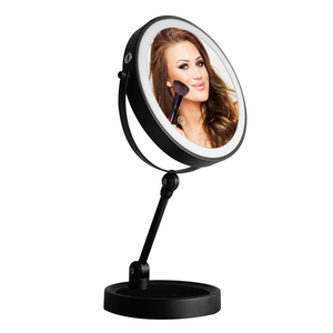1X/10X Magnifying Makeup Mirror with Lights,360 Rotation, Adjustable Height, Travel Cosmetic Mirror for Women, Gift for Her