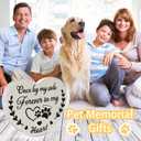 Pet Memorial Stones for Dogs, Garden Resin Dog Memorial Gifts for Loss of Dog, Heart-Shaped Loss of Dog Sympathy Gift, Once by My Side Forever in My Heart Dogs Memorial Stones