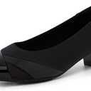 Ortho+rest Women Bunion Dress Shoes Low Heel Orthopedic Slip on Loafers Orthotic Pumps (7, Black)