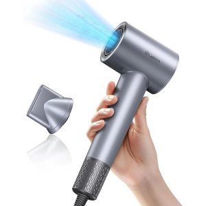 Hair Dryer, High-Speed Ionic Low Noise Blow Dryer with Brushless Motor for Fast Drying, Thermo-Control Quiet Compact Hair Blow Dryer, Hairdryer with 1 Nozzle Attachments for Home Salon Travel