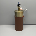 Stylecraft Natural Leather and Gold Table Lamp