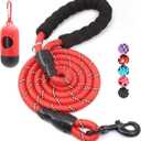 BAAPET 2/4/5/6 FT Dog Leash with Comfortable Padded Handle and Highly Reflective Threads for Small Medium and Large Dogs (4FT-1/2'', Red)