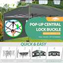 COBIZI 10x20 Pop Up Canopy with 6 Sidewalls One Push Setup Outdoor Event Shelter Waterproof UPF 50+ Gazebo Tent with Carry Bag,Air Vent,Sandbag for Commercial, Wedding, Party,Grey
