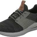 Skechers Men's Delson 3.0 Cicada Sneaker (11, Black/Grey)