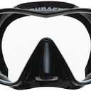 SCUBAPRO Solo Scuba Mask with Panoramic Single Lens for Recreational Diving, Black/ White