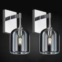 Modern Crystal Wall Sconces Set of Two Indoor Chrome Wall Lamp Vanity Wall Lighting for Bathroom Bedroom Living Room Stair2Pack