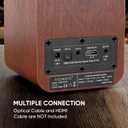 RIOWOIS Powered Bluetooth Bookshelf Speakers, 40W Record Player Speakers with 2.75 Inch Woofer, Stereo Speakers with Optical/AUX/TV-ARC Connection for Turntable, No Receiver or Amplifier Required.
